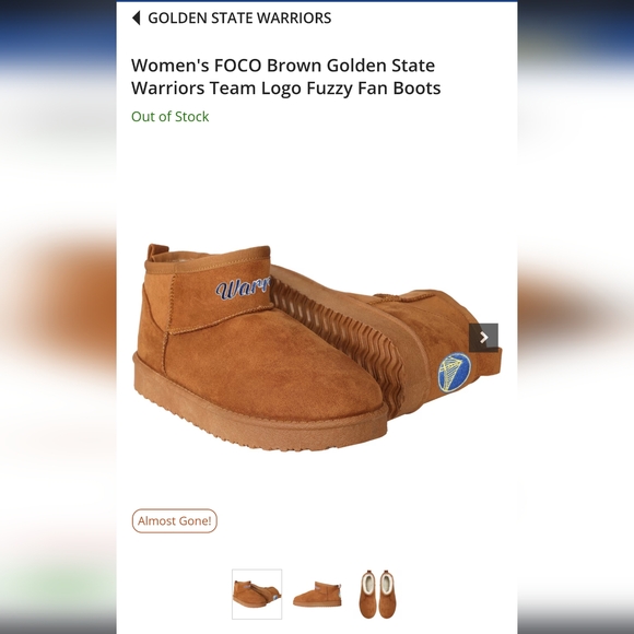 FOCO Warriors Logo Fan Boots * - Picture 1 of 4